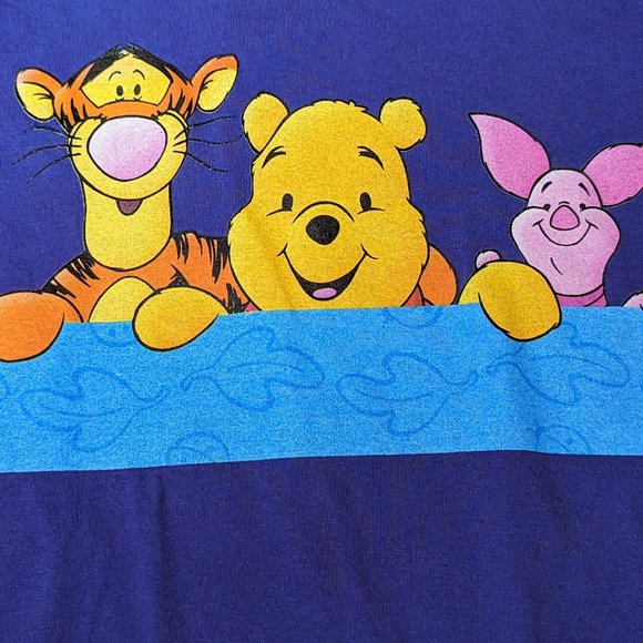 Vintage 90s Disney Winnie the Pooh Purple Shirt Size 10-12 - Picture 5 of 10